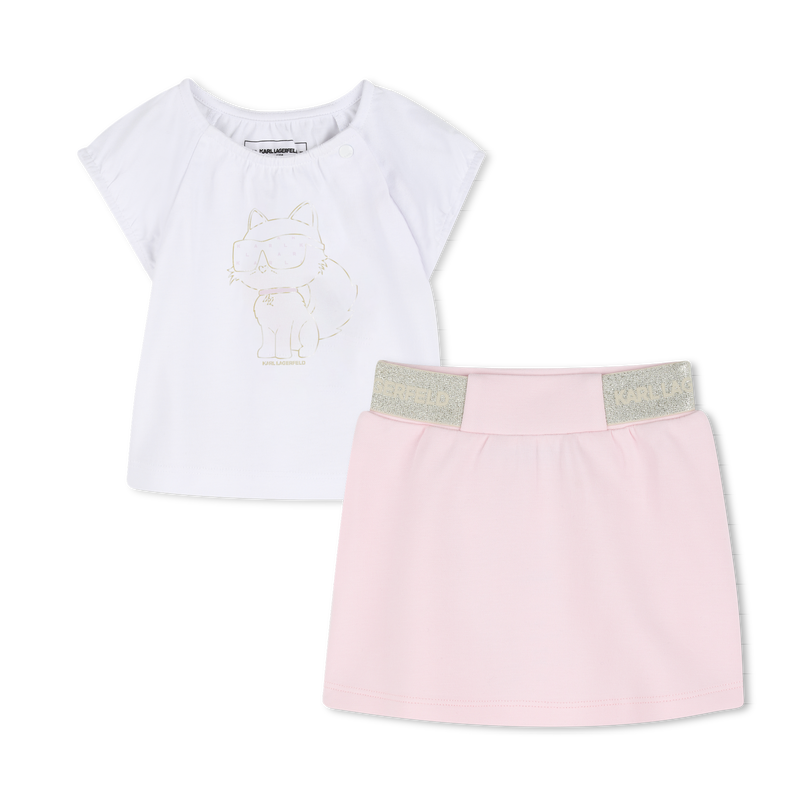 ENSEMBLE T-SHIRT ET JUPE KARL LAGERFELD KIDS 
                        FILLE