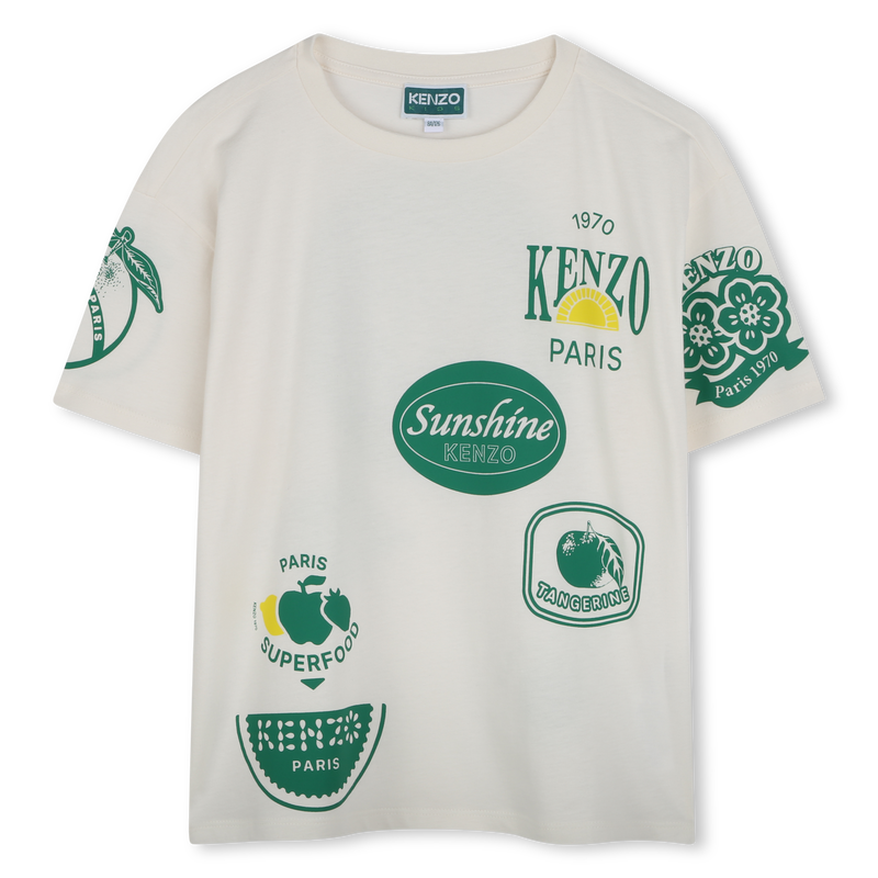 T-shirt en coton à col rond KENZO KIDS 
                    GARCON