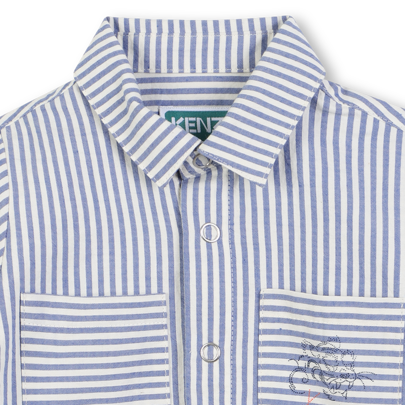 Chemise à rayures en coton KENZO KIDS 
                    GARCON
