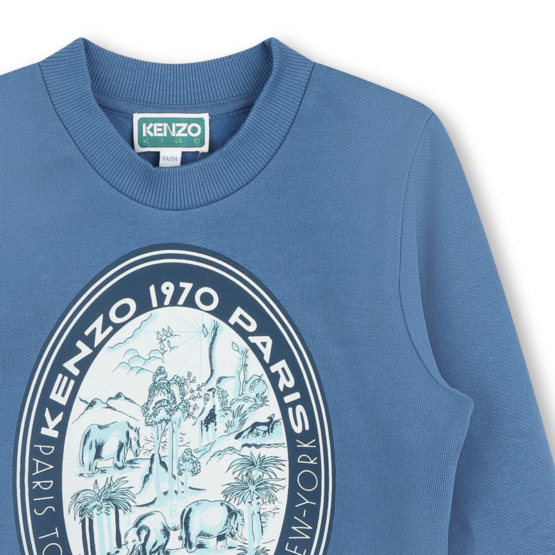 Sweat-shirt molletonné imprimé KENZO KIDS 
                    GARCON