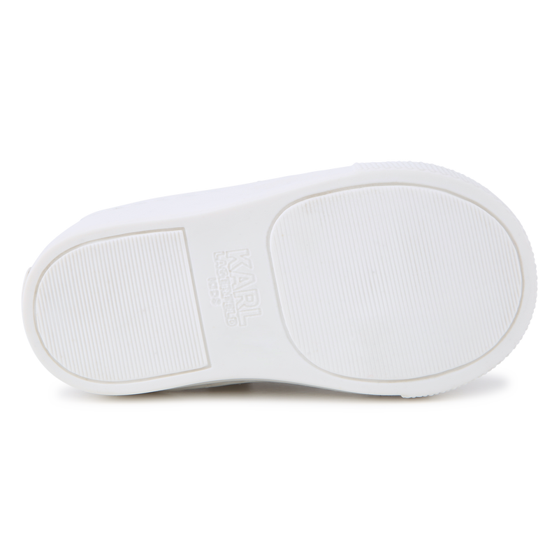 Baskets montantes en cuir de vachette KARL LAGERFELD KIDS 
                    UNISEXE