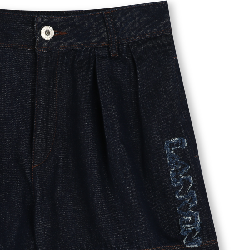 Short en jean siglé LANVIN 
                    FILLE