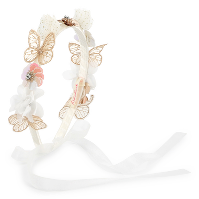 Serre-t&ecirc;te fleurs et papillons BILLIEBLUSH FILLE