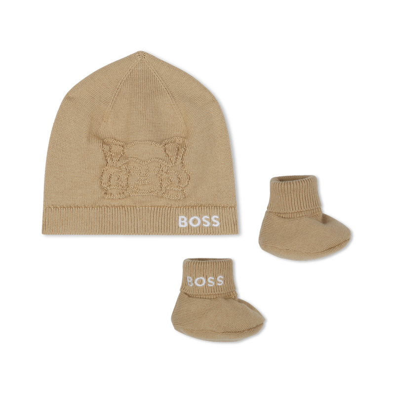 Ensemble bonnet et chaussons BOSS 
                    UNISEXE