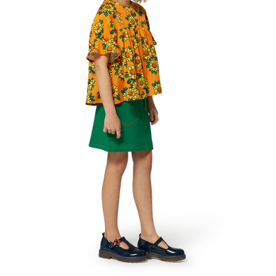 Jupe trap&egrave;ze avec poches KENZO KIDS FILLE