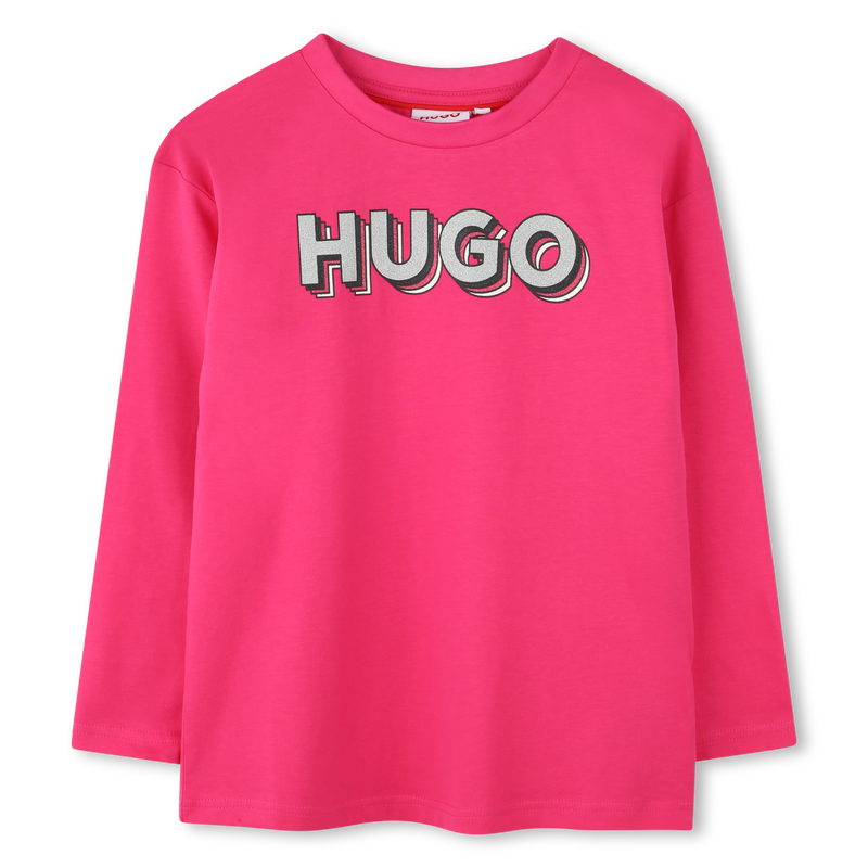 T-shirt avec imprim&eacute; sigle Hugo 
                        FILLE