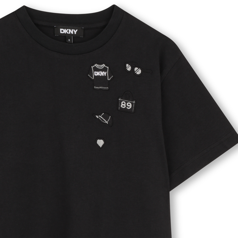 ROBE A MANCHES COURTES DKNY 
                        FILLE