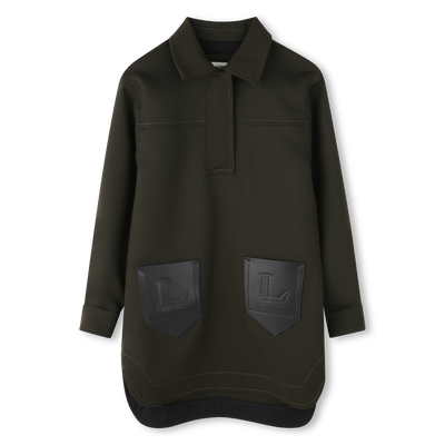 Robe imprimé brodé avec logo LANVIN FILLE