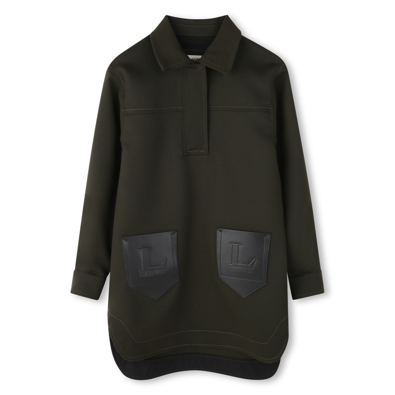 Robe imprimé brodé avec logo LANVIN 
                    FILLE