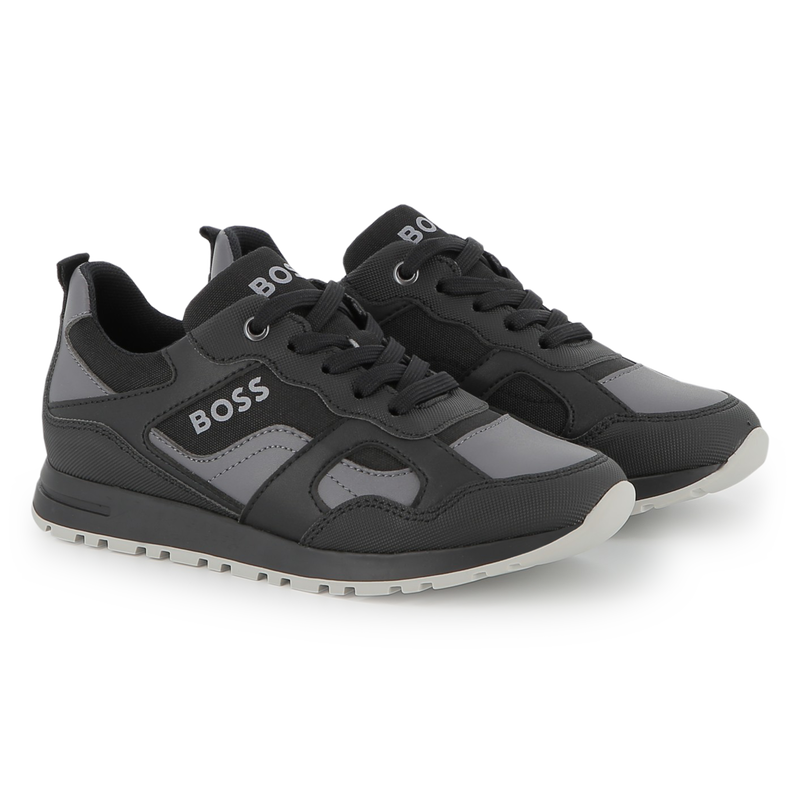 Baskets en simili et toile BOSS 
                    GARCON