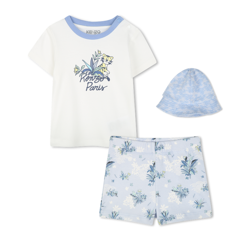 Ensemble T-shirt, short et bob KENZO KIDS 
                    GARCON