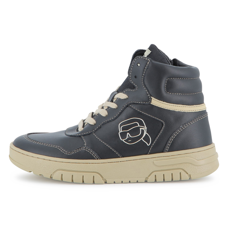 Baskets montantes à lacets KARL LAGERFELD KIDS 
                    GARCON