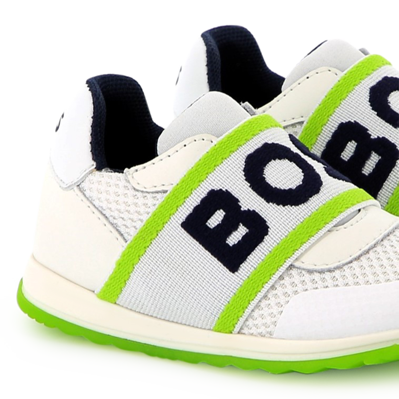 Baskets en cuir et maille ajourée BOSS 
                    GARCON