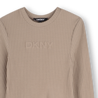Robe longue bi-mati&egrave;re DKNY 
                    FILLE