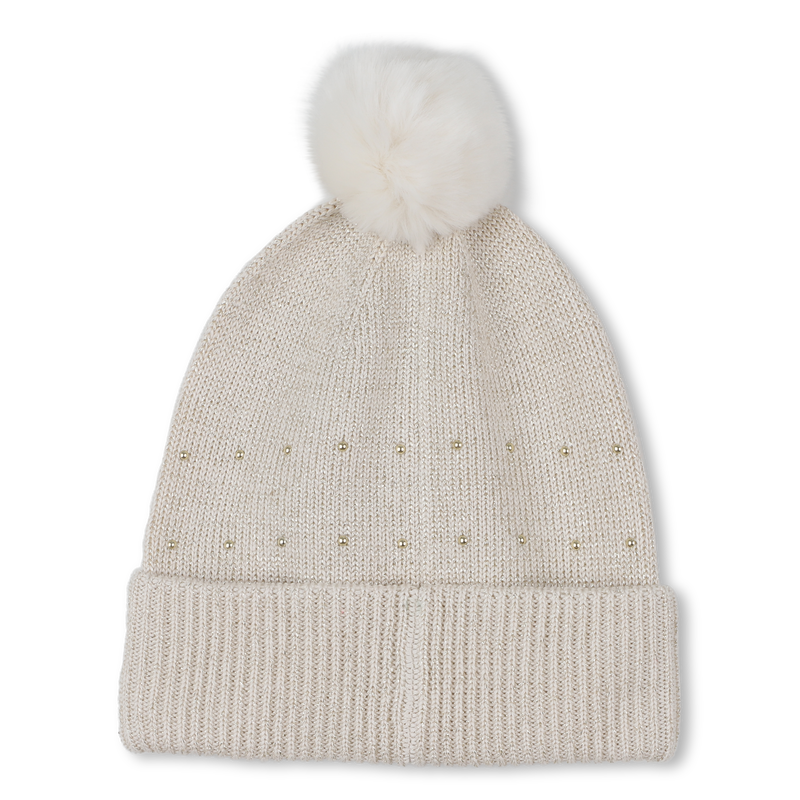 Bonnet tricot avec pompon MICHAEL KORS 
                    FILLE
