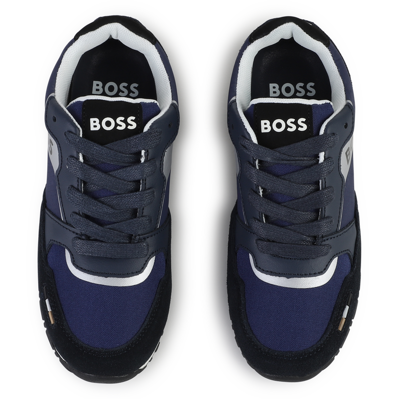 Baskets à lacets avec cuir  de vachette BOSS 
                    GARCON