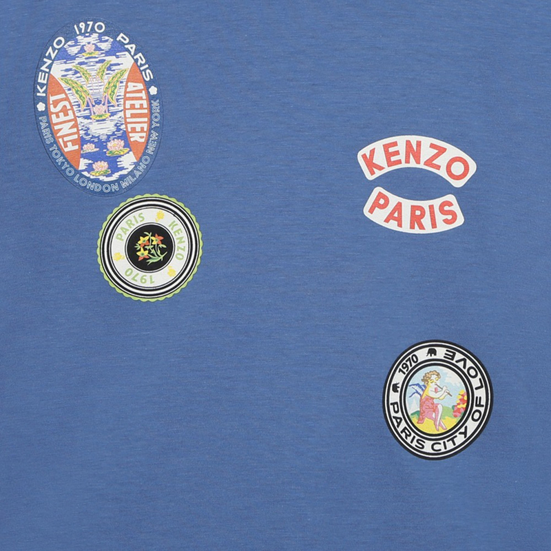 T-shirt avec bords contrastés KENZO KIDS 
                    FILLE