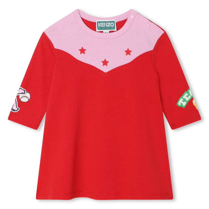 Robe en coton avec imprimé KENZO KIDS 
                    FILLE