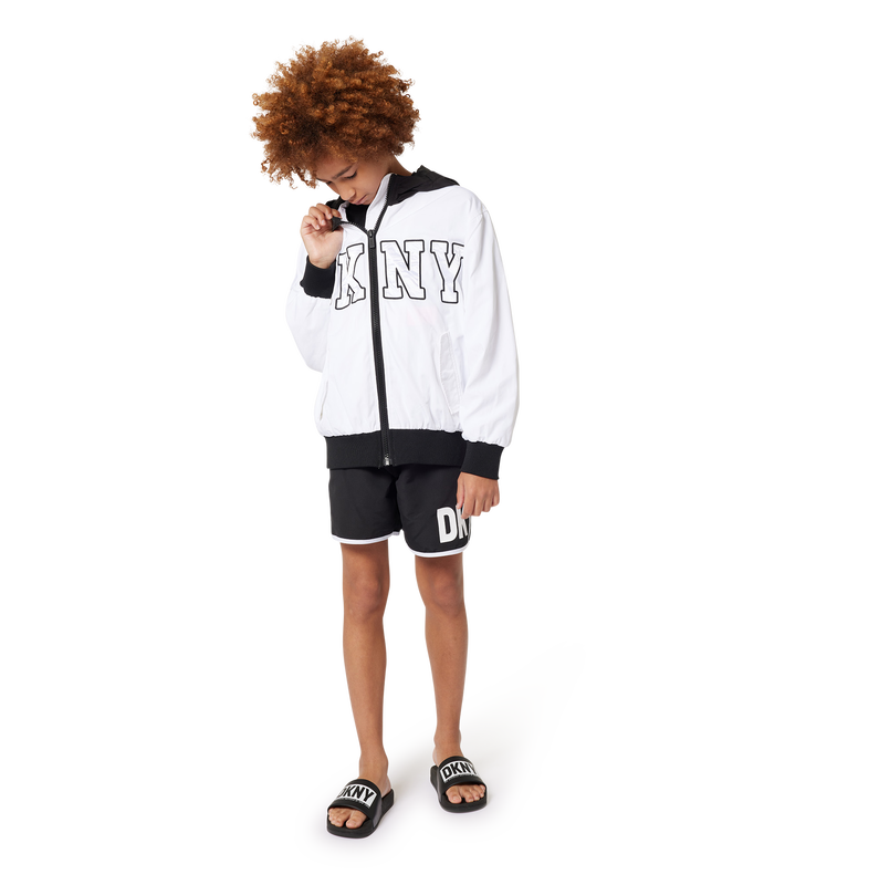 Blouson zippé à capuche DKNY 
                    UNISEXE