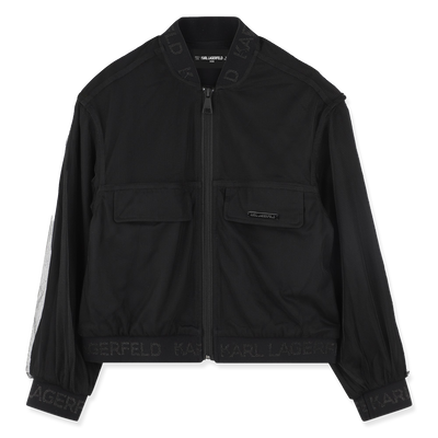 Cardigan zipp&eacute; KARL LAGERFELD KIDS FILLE