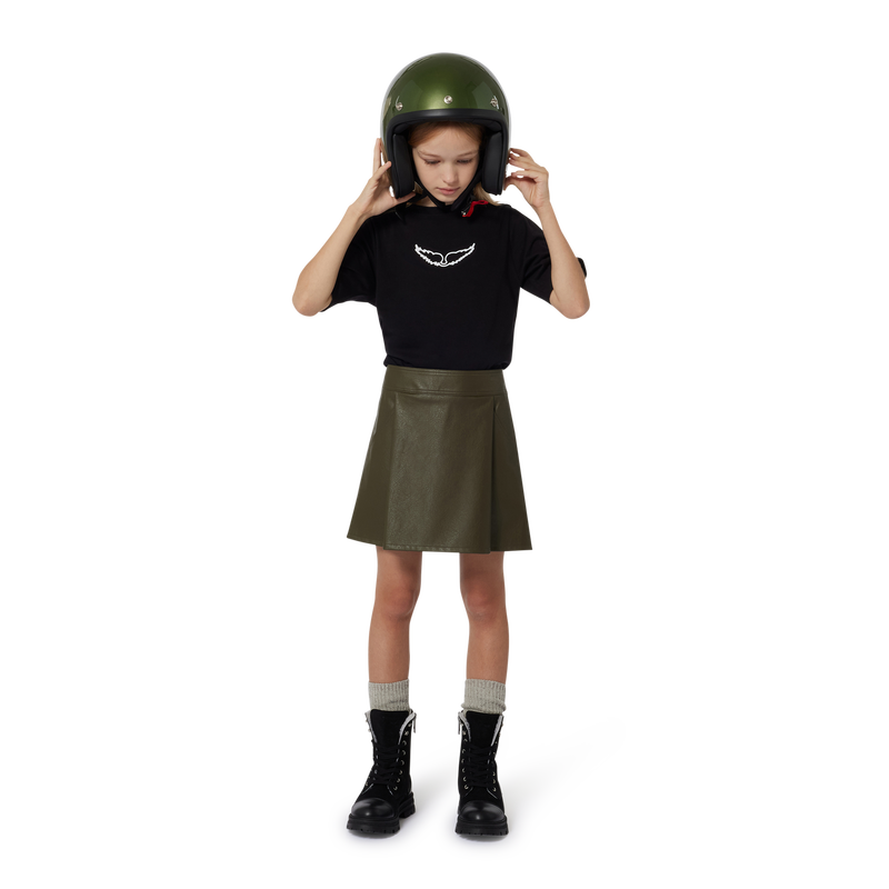 Jupe droite aspect froiss&eacute; ZADIG & VOLTAIRE 
                        FILLE