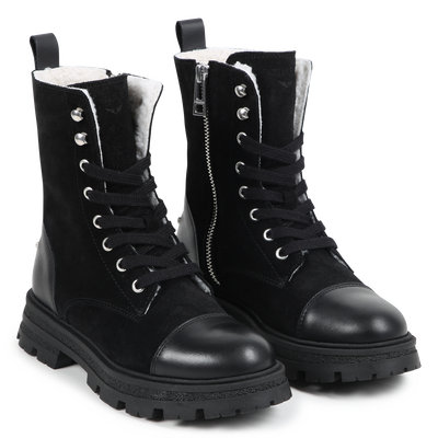 Bottines &agrave; lacets en cuir ZADIG & VOLTAIRE FILLE