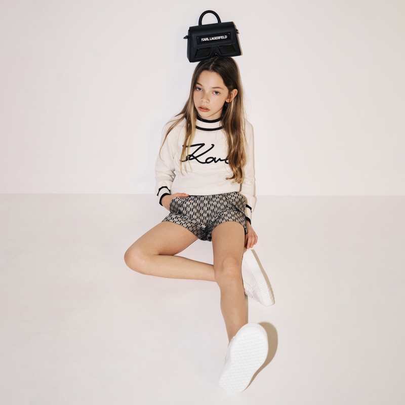 Pull avec broderie signature KARL LAGERFELD KIDS 
                    FILLE