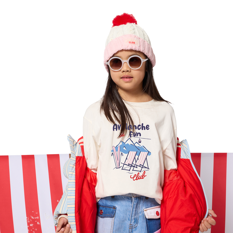 Tee-shirt manches longues KIDS AROUND 
                        FILLE