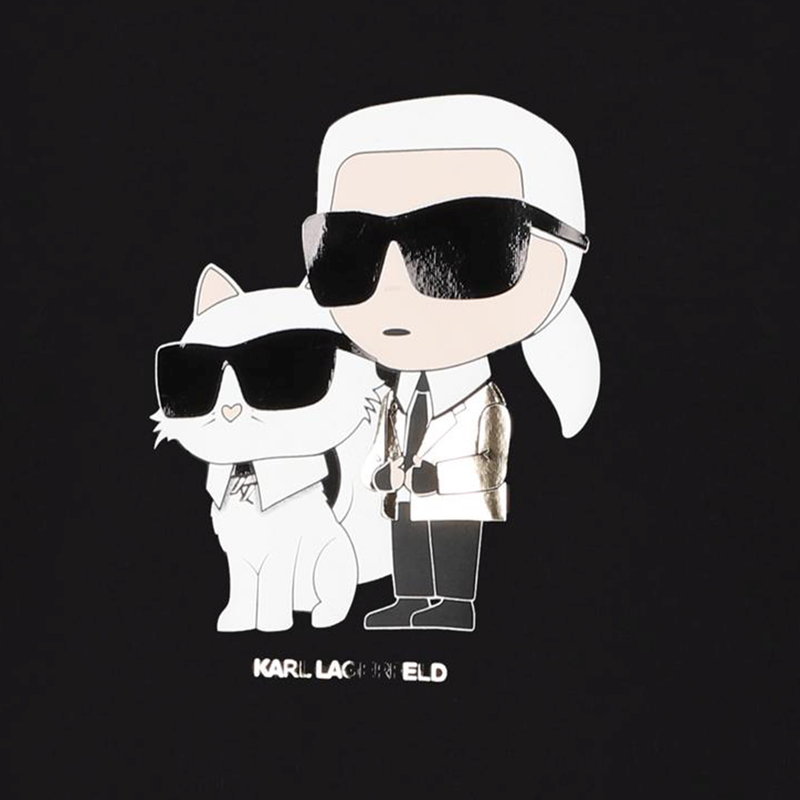 T-shirt avec imprimé placé KARL LAGERFELD KIDS 
                    FILLE