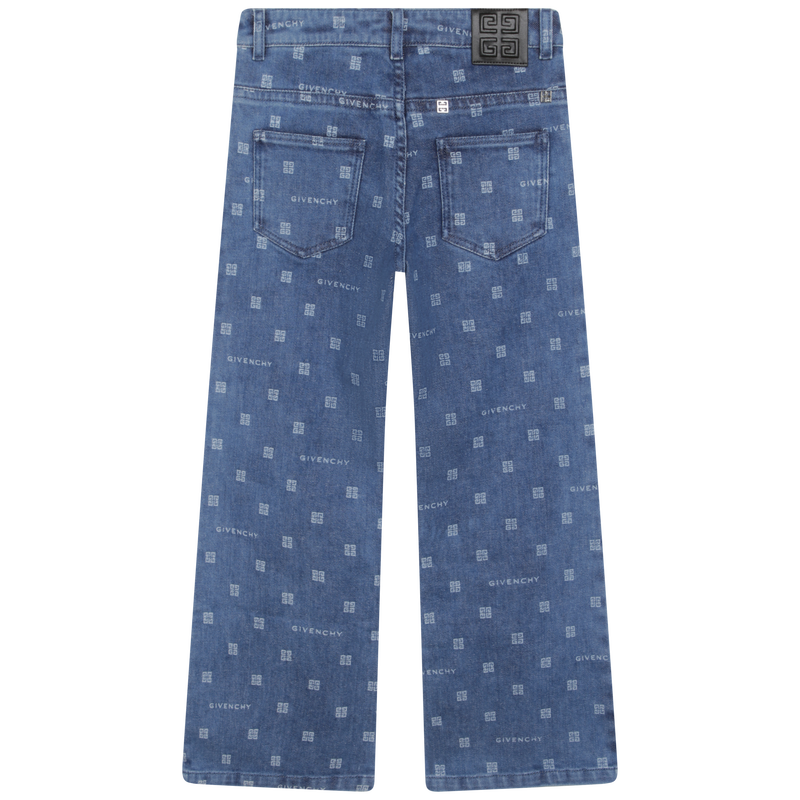 Jean large avec motifs GIVENCHY 
                    FILLE