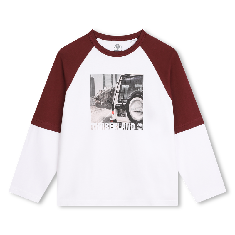T-shirt bicolore avec imprimé TIMBERLAND 
                    GARCON