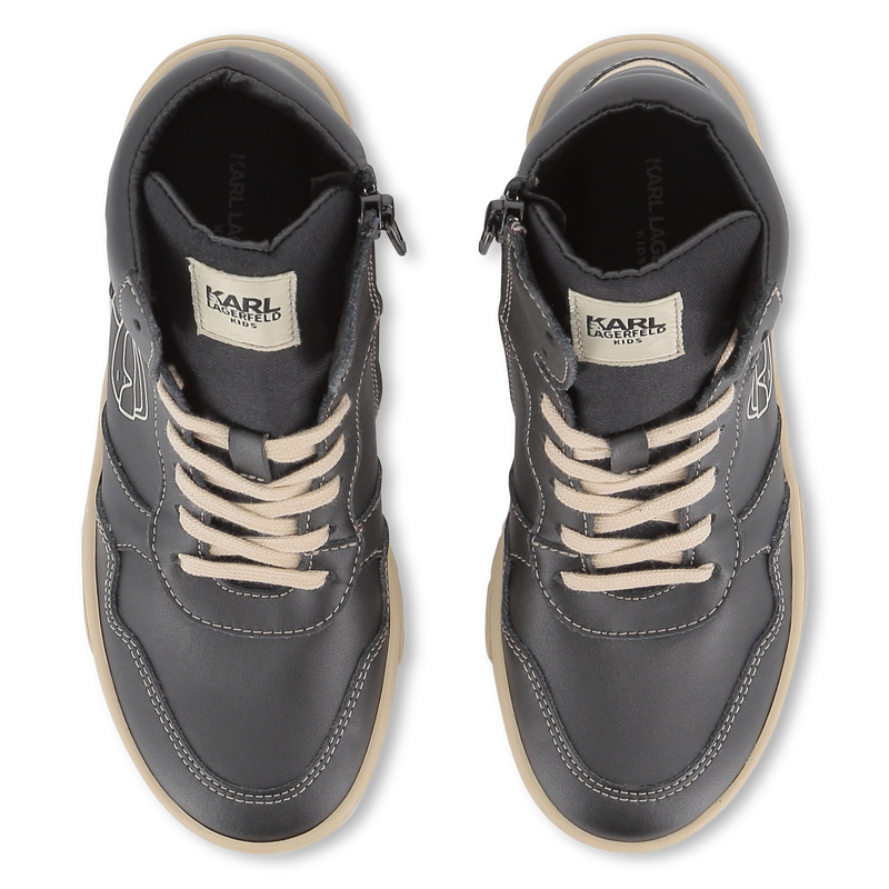 Baskets montantes &agrave; lacets KARL LAGERFELD KIDS 
                        GARCON