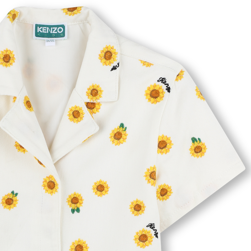 Combi-short en coton KENZO KIDS 
                    FILLE