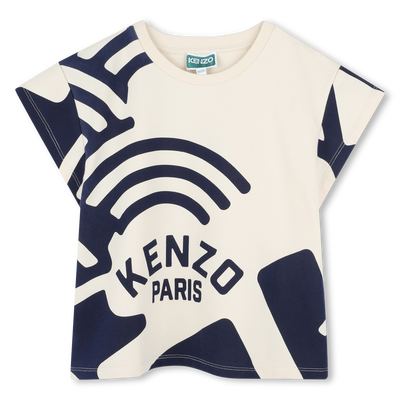T-shirt en molleton &agrave; imprim&eacute;s KENZO KIDS FILLE
