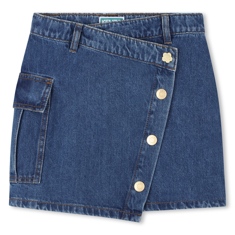 Jupe denim asymétrique KENZO KIDS 
                    FILLE