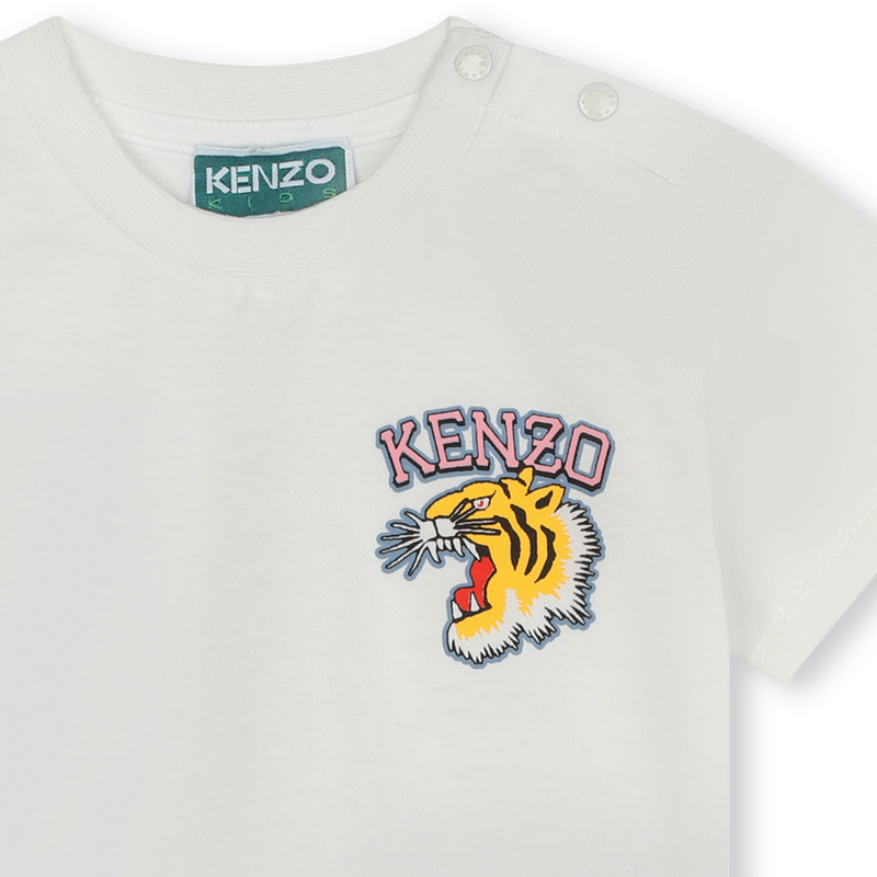 T-shirt pressionné en coton KENZO KIDS 
                    FILLE