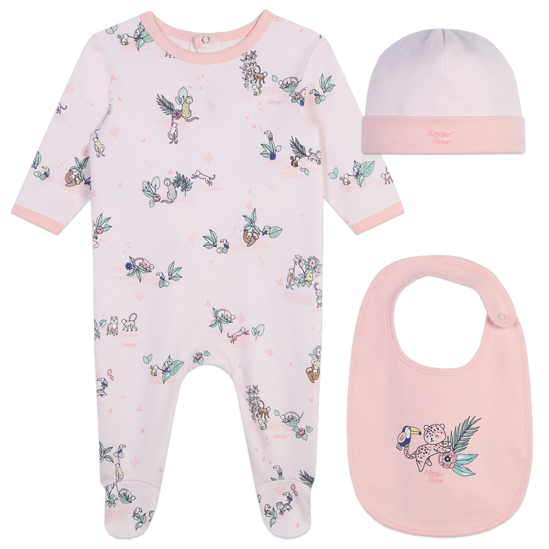 Pyjama, bonnet et bavoir coton KENZO KIDS 
                    FILLE