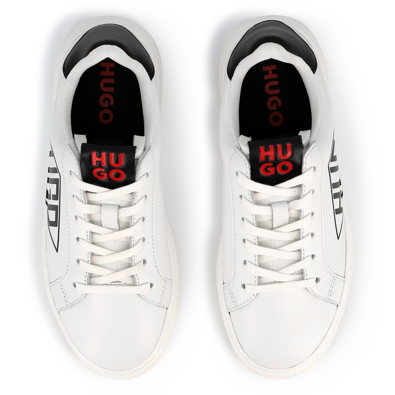 Baskets lac&eacute;es en cuir Hugo 
                        GARCON