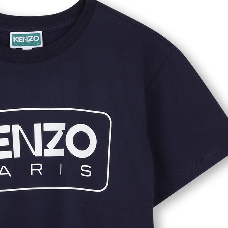 Robe avec imprim&eacute; et volant KENZO KIDS 
                        FILLE