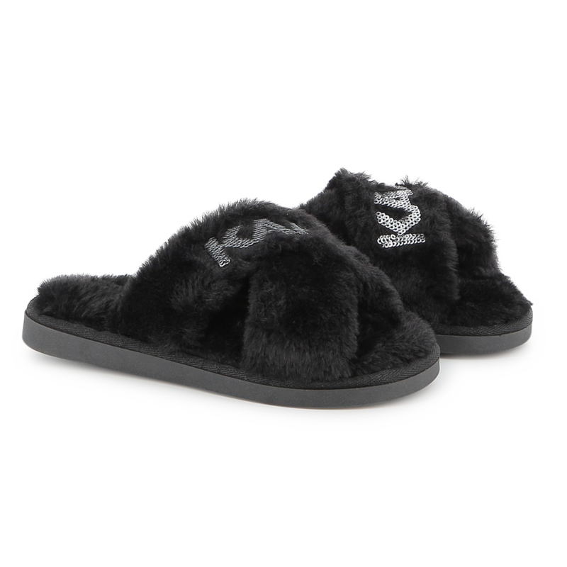 Chaussons à lanières croisées KARL LAGERFELD KIDS 
                    FILLE