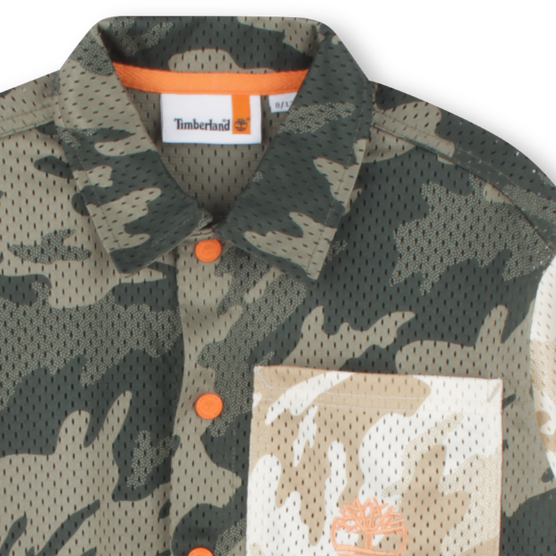 Chemise pressionnée imprimée TIMBERLAND 
                    GARCON