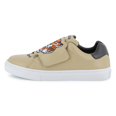 Baskets en cuir de vache KENZO KIDS UNISEXE