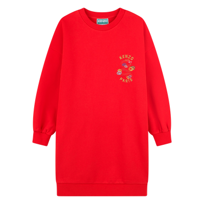 Robe droite avec broderies KENZO KIDS FILLE
