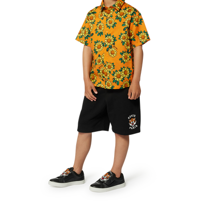 Chemise en satin de coton KENZO KIDS GARCON