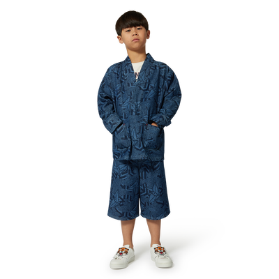 Veste en jean imprim&eacute;e KENZO KIDS UNISEXE