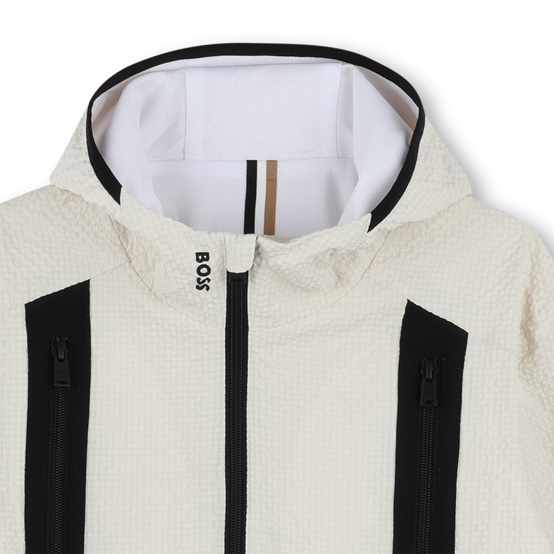 Coupe-vent zipp&eacute; &agrave; capuche BOSS 
                        GARCON