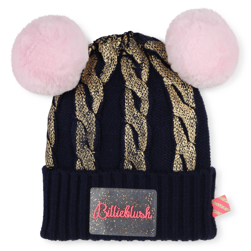 Bonnet à pompons avec torsades BILLIEBLUSH 
                    FILLE