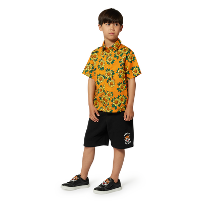 Chemise en satin de coton KENZO KIDS GARCON