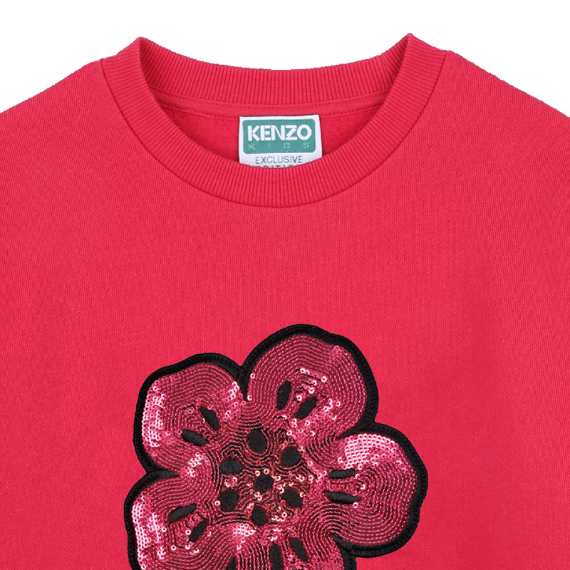 Robe sweatshirt &agrave; manches ballon KENZO KIDS 
                        FILLE