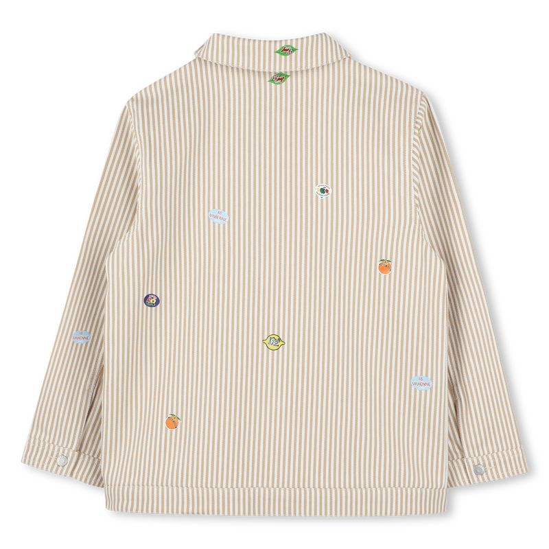 Veste rayée en sergé de coton KENZO KIDS 
                    UNISEXE
